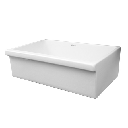 WHITEHAUS Lrg Rvrsbl Sink W/ 2 ½" Lip On One Side And 2" Lip On The Opposite Sid WHQ536-WHITE
